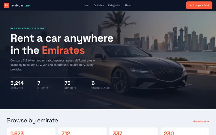 rent-car.ae — Car rental · UAE